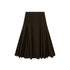 DIDDI_MODA_Coffee_Brown_Accordion_Pleat_Pocket_Flared_Mid_Waist_Women&