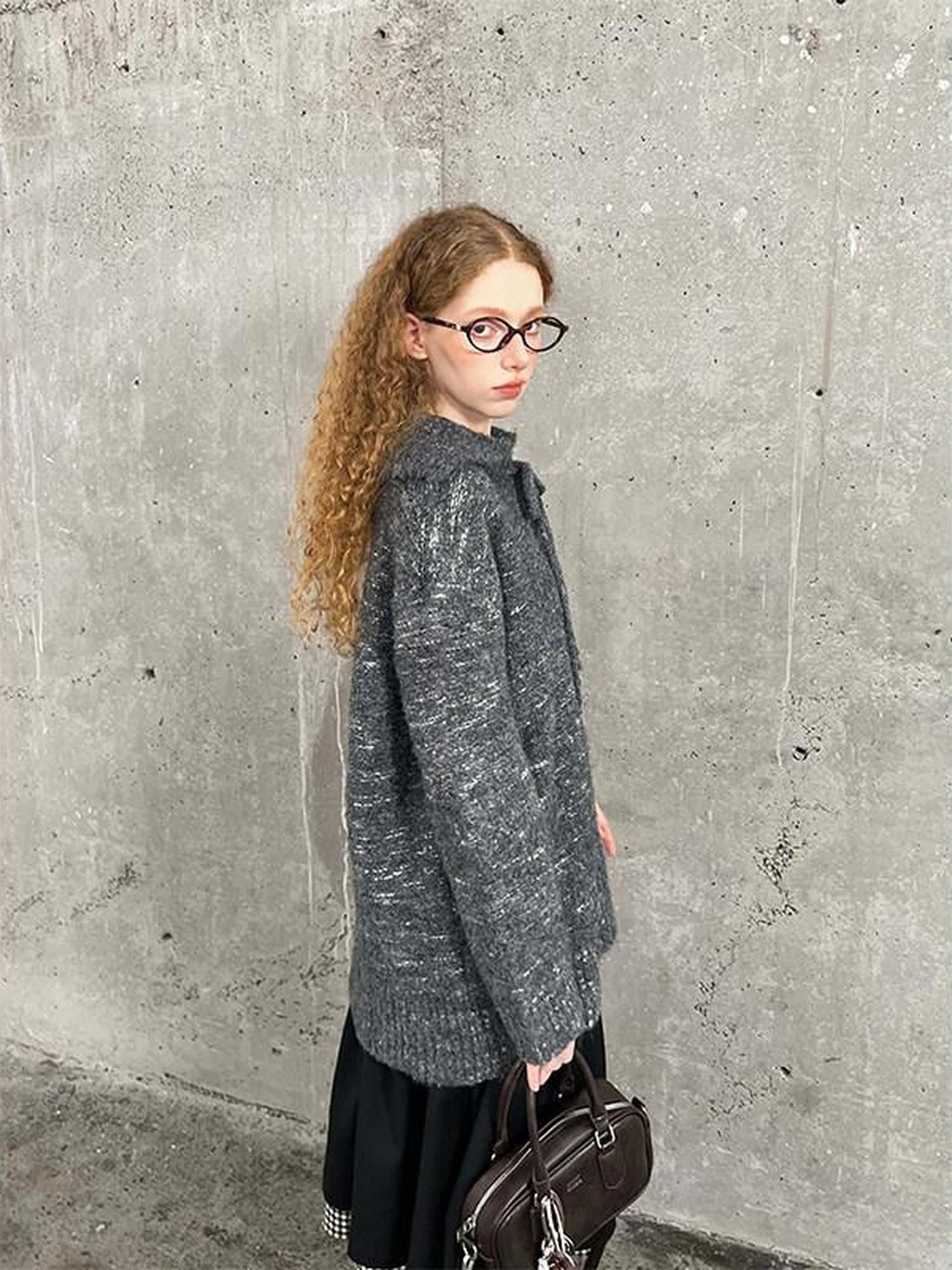 DIDDI MODA Collared Knit Colorblock Women&