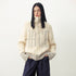 DIDDI_MODA_Color_Block_Letter_High_Neck_Loose_Fit_Zipper_Women&