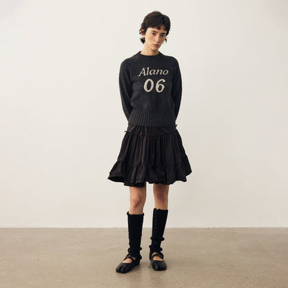DIDDI_MODA_Color_Block_Letter_Jacquard_Raglan_Sleeve_Round_Neck_Women&