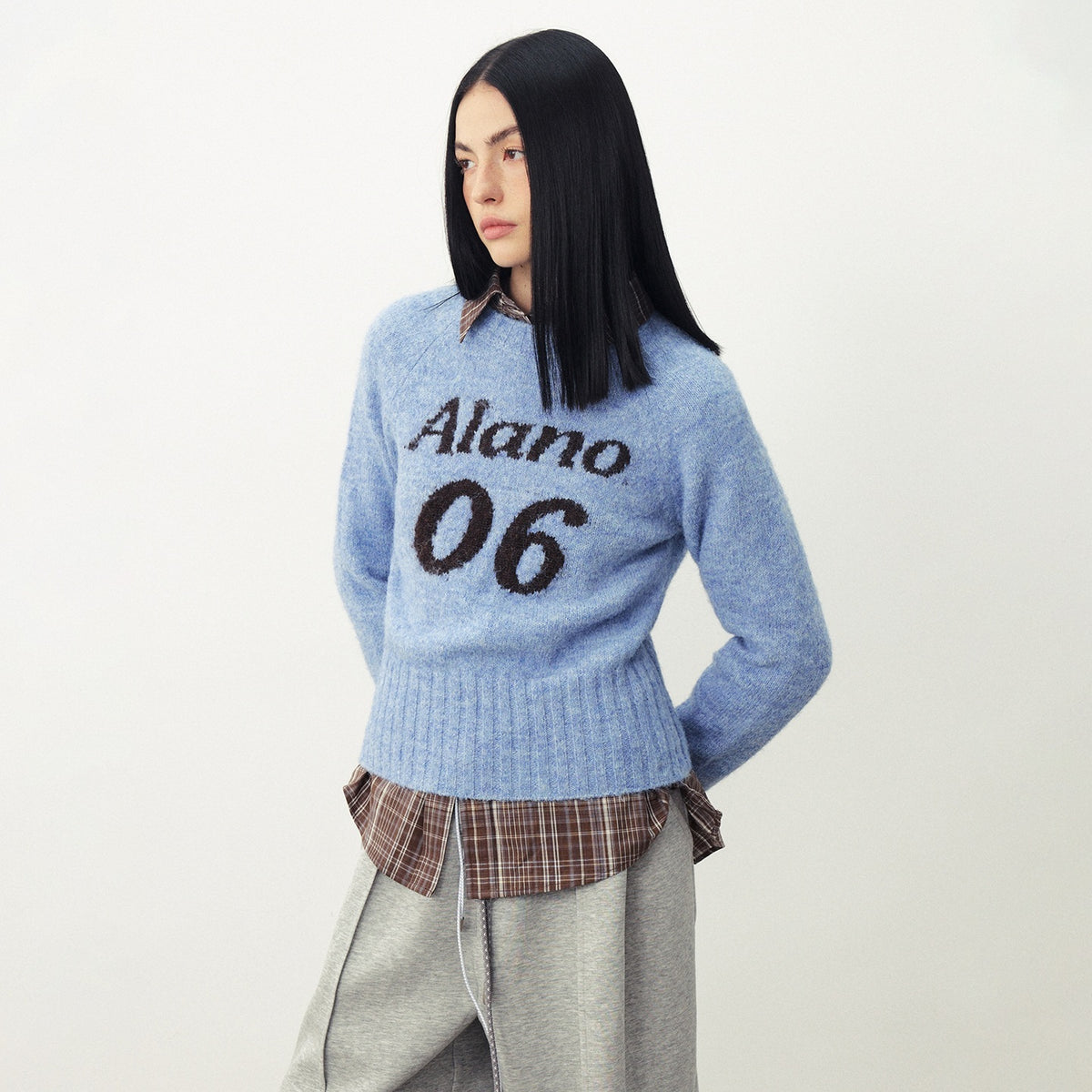 DIDDI_MODA_Color_Block_Letter_Jacquard_Raglan_Sleeve_Round_Neck_Women&