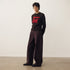 DIDDI_MODA_Color_Block_Letter_Jacquard_Raglan_Sleeve_Round_Neck_Women&