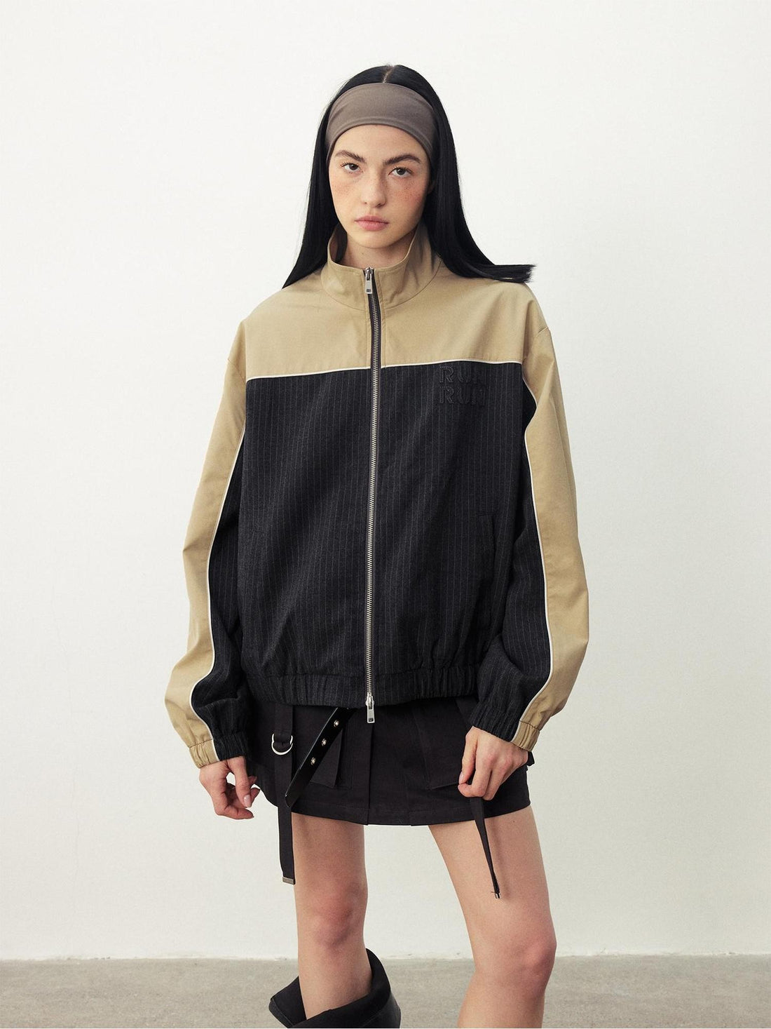 DIDDI MODA Color Block Oversized Drop Shoulder Women&