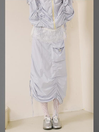 DIDDI MODA Colorblock Drawstring Lightweight Women&