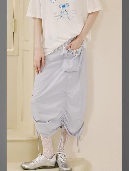 DIDDI MODA Colorblock Drawstring Lightweight Women&