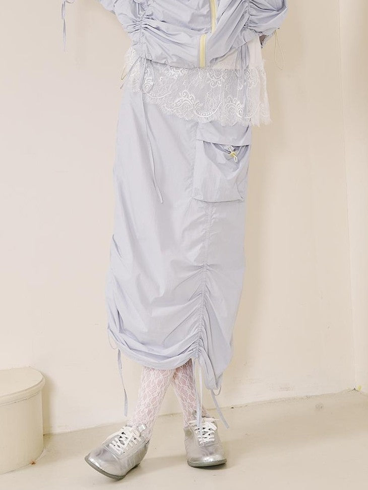 DIDDI MODA Colorblock Drawstring Lightweight Women&