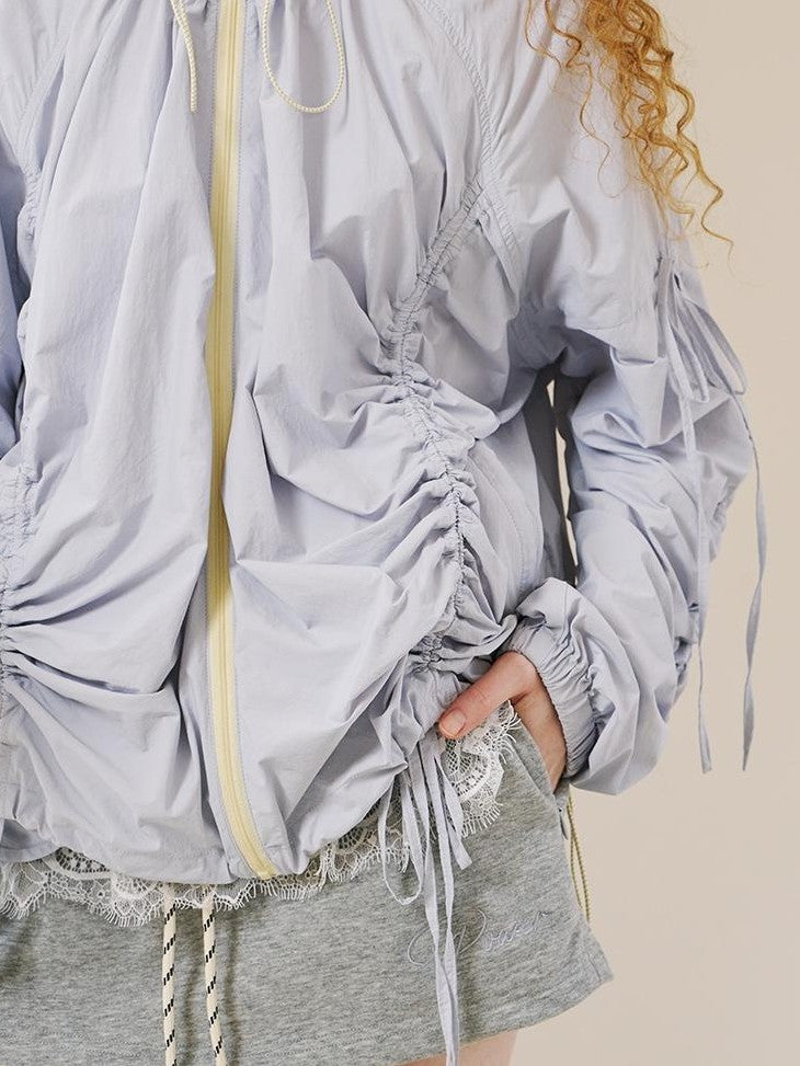 DIDDI MODA Colorblock Drawstring Lightweight Women&