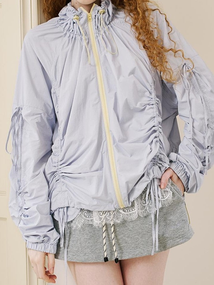 DIDDI MODA Colorblock Drawstring Lightweight Women&