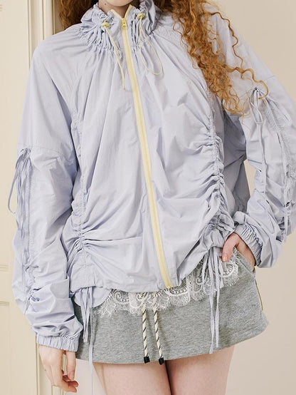 DIDDI MODA Colorblock Drawstring Lightweight Women&