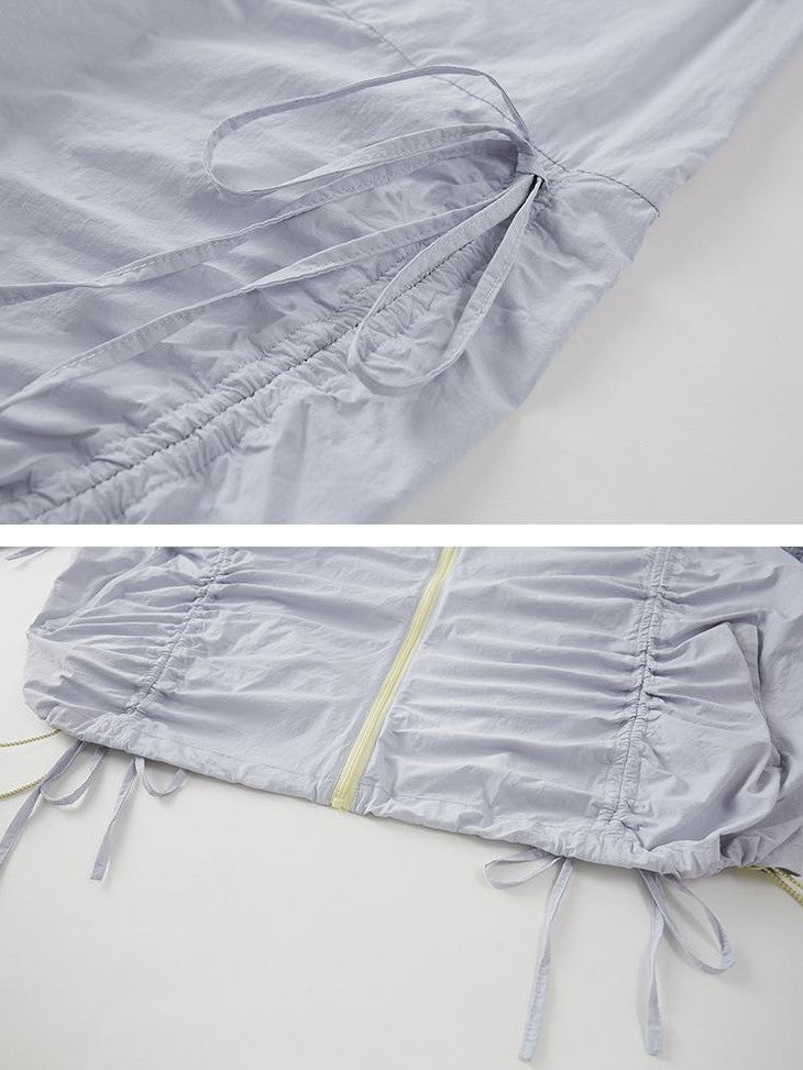 DIDDI MODA Colorblock Drawstring Lightweight Women&