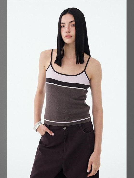 DIDDI MODA Colorblock Textured Cropped Waist Cinched Slim Fit Women&