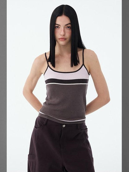 DIDDI MODA Colorblock Textured Cropped Waist Cinched Slim Fit Women&