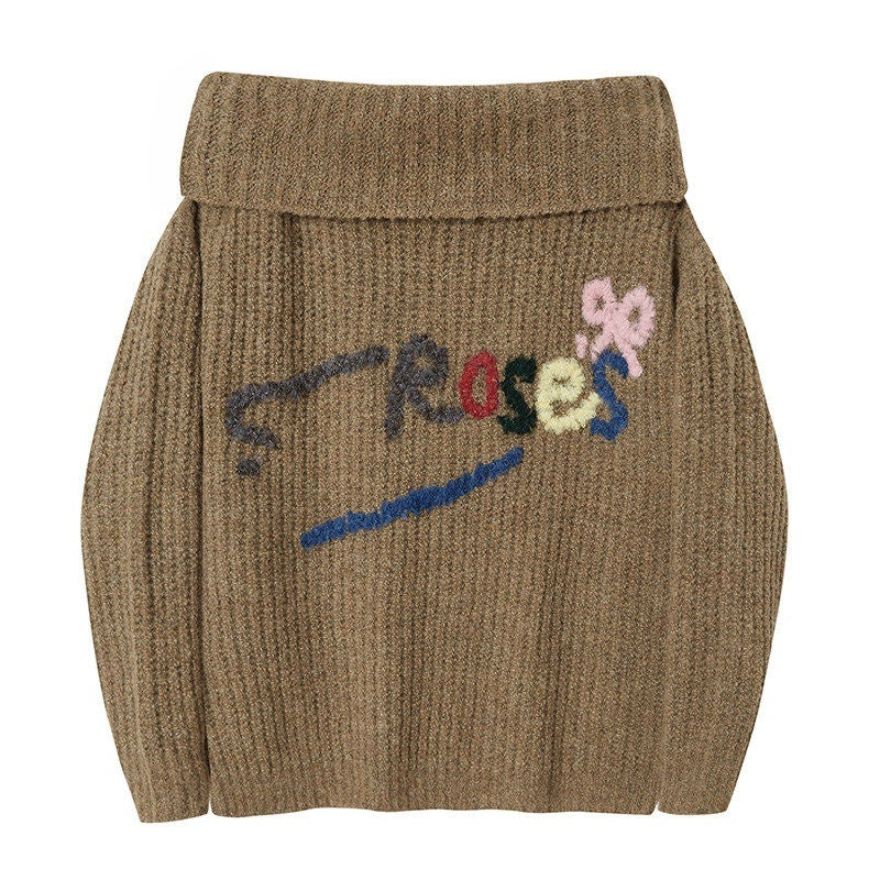 DIDDI_MODA_Contrast_Argyle_Single_Row_Button_Crew_Neck_Women&