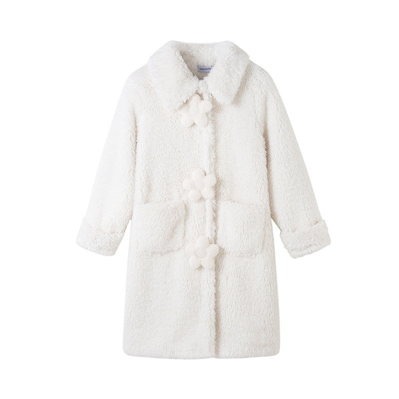 DIDDI_MODA_Cream_3d_Floral_Fuzzy_Loose_Pocket_Women&