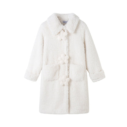 DIDDI_MODA_Cream_3d_Floral_Fuzzy_Loose_Pocket_Women&