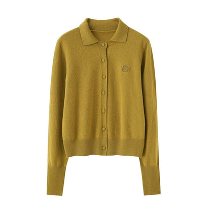 DIDDI_MODA_Curly_Puppy_Embroidered_Slim_Button_Women&
