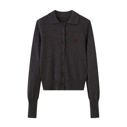 DIDDI_MODA_Curly_Puppy_Embroidered_Slim_Button_Women&