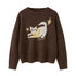 DIDDI_MODA_Cute_Embroidered_Cat_Round_Neck_Loose_Knitted_Women&