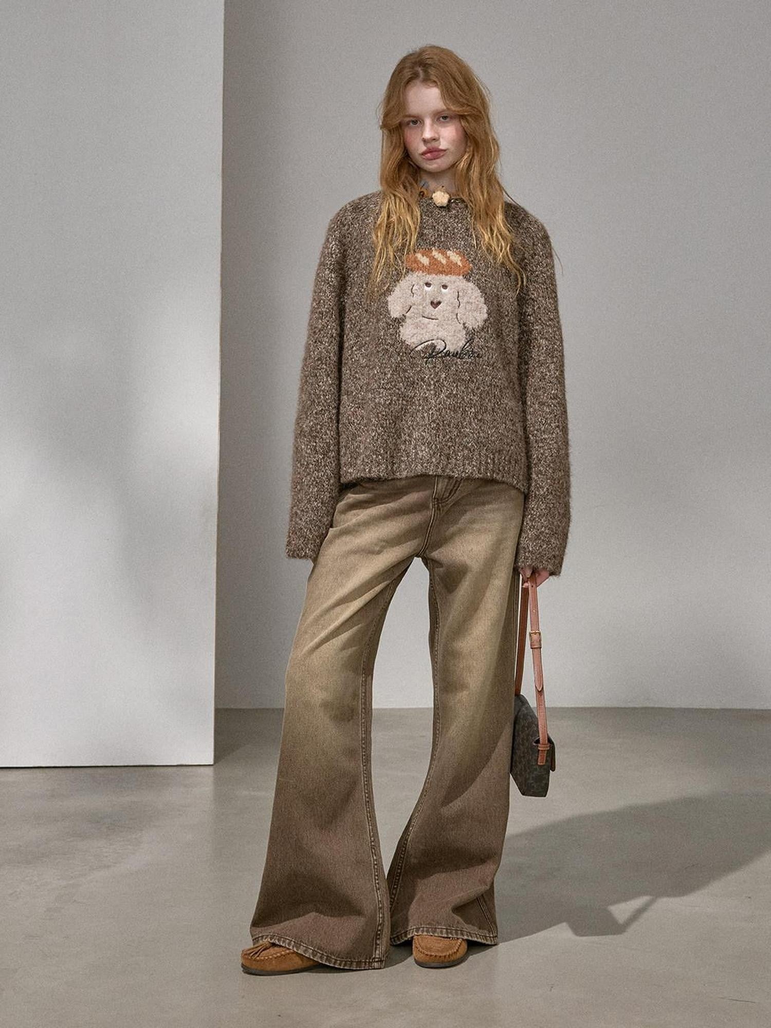 DIDDI MODA Cute Hooded Puppy Faux Layered Women&