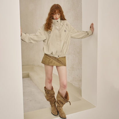 DIDDI_MODA_Cutout_Embroidered_Structured_Stand_Collar_Relaxed_Women&