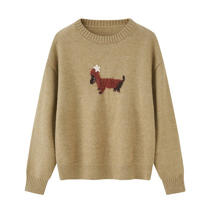 DIDDI_MODA_Dachshund_Round_Neck_Loose_Soft_Women&