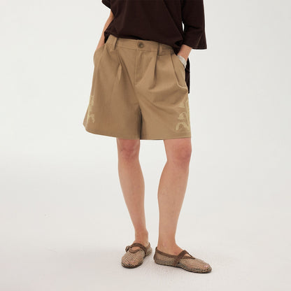 DIDDI_MODA_Desert_Brown_Embroidered_Pleated_Wide_Leg_Women&