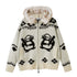 DIDDI_MODA_Detachable_Fur_Collar_Penguin_Jacquard_Hooded_Women&