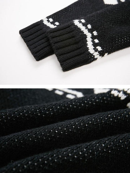 DIDDI MODA Detachable Fur Collar Penguin Jacquard Hooded Women&