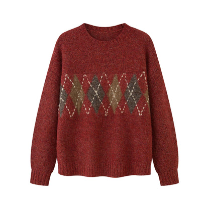 DIDDI_MODA_Diamond_Single_Row_Button_Long_Sleeve_Cardigan_Women&
