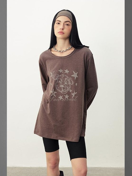DIDDI MODA Distressed Fun Print Linen Blend Women&