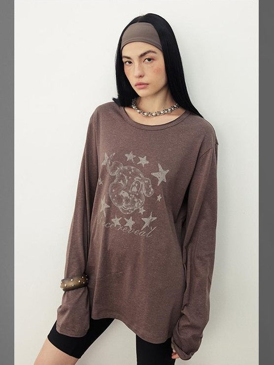 DIDDI MODA Distressed Fun Print Linen Blend Women&