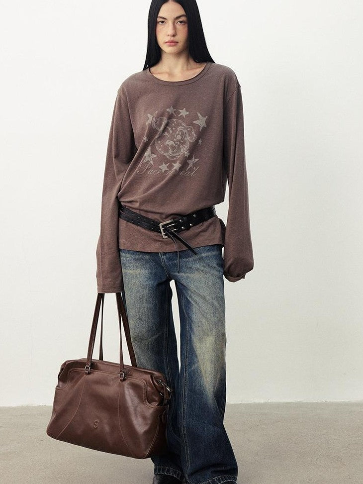 DIDDI MODA Distressed Fun Print Linen Blend Women&