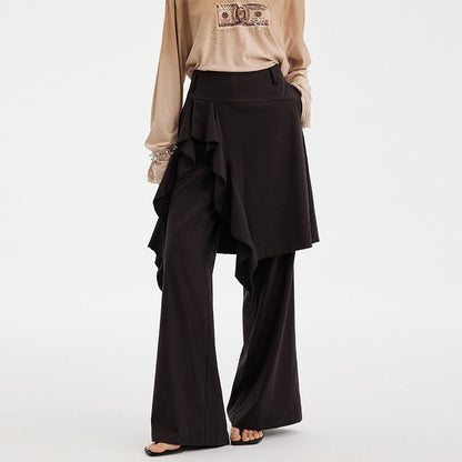 DIDDI_MODA_Drapey_Off_White_Ruffle_Hem_Side_Slit_Women&