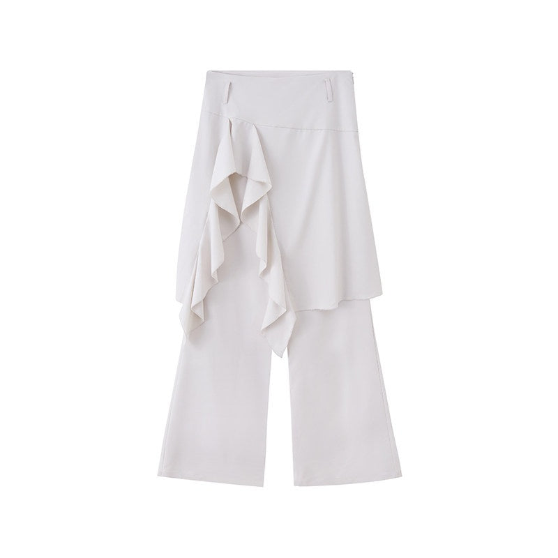 DIDDI_MODA_Drapey_Off_White_Ruffle_Hem_Side_Slit_Women&