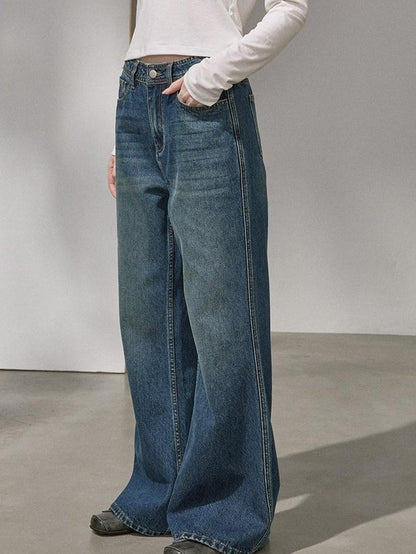 DIDDI MODA Embroidered Back Pocket Tapered Micro Flare Women&