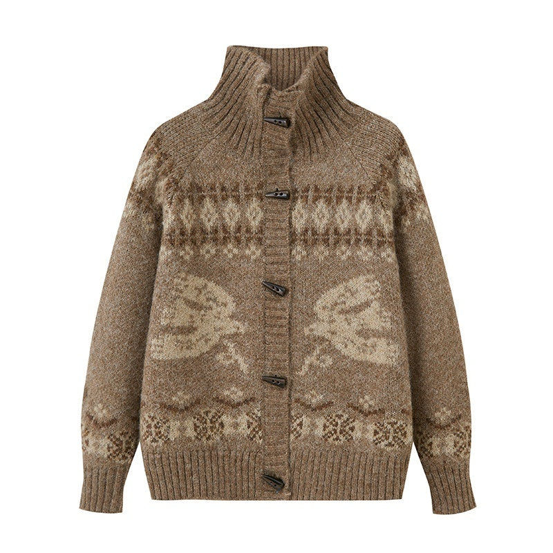 DIDDI_MODA_Fair_Isle_Bird_Toggle_Closure_Oversized_Knitted_Women&