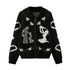 DIDDI_MODA_Fair_Isle_Jacquard_Embroidered_Knit_V-neck_Zipper_Women&