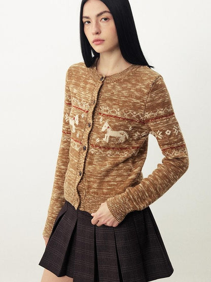 DIDDI MODA Fair Isle Pony Print Women&