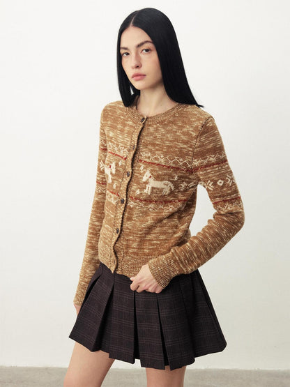 DIDDI MODA Fair Isle Pony Print Women&