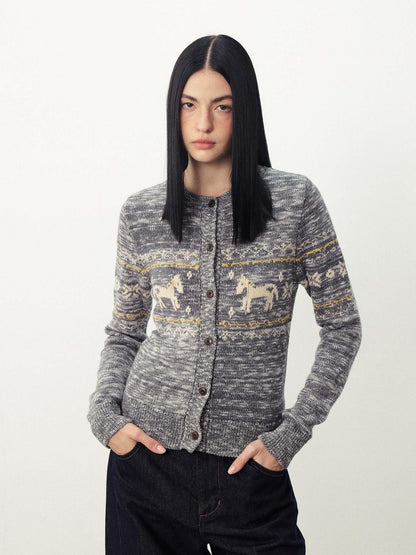 DIDDI MODA Fair Isle Pony Print Women&