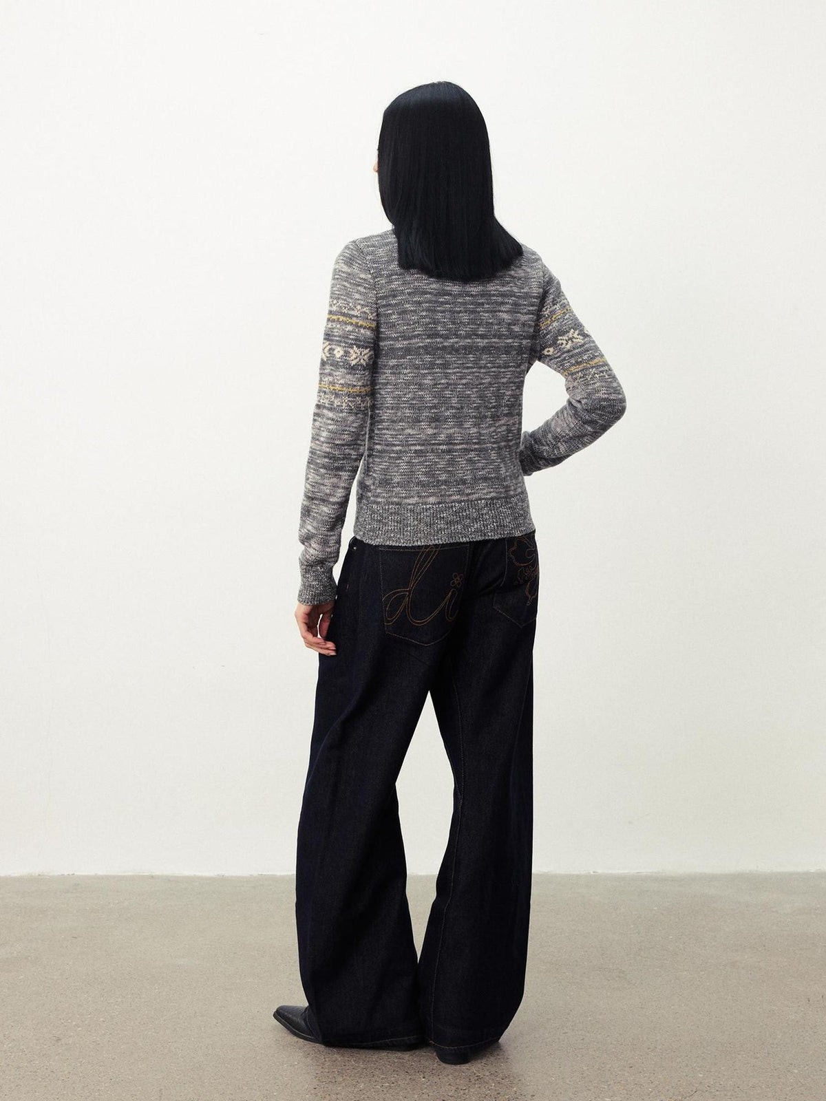 DIDDI MODA Fair Isle Pony Print Women&