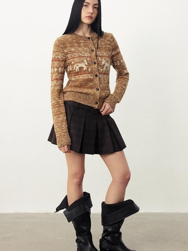 DIDDI MODA Fair Isle Pony Print Women&
