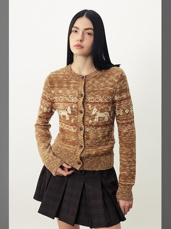 DIDDI MODA Fair Isle Pony Print Women&