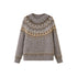 DIDDI_MODA_Fair_Isle_Pullover_Crewneck_Cardigan_Loose_Women&