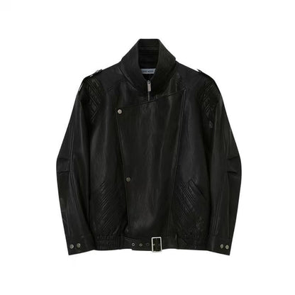 DIDDI_MODA_Faux_Suede_Contrast_Lapel_Half_Zipper_Women&