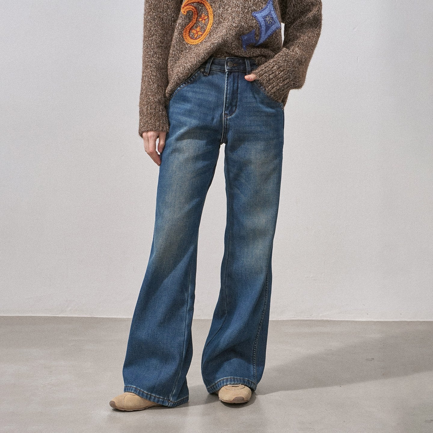 DIDDI_MODA_Fleece_Lined_Mid_Rise_Button_Fly_Women&