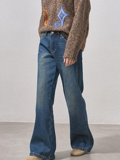 DIDDI MODA Fleece Lined Mid Rise Button Fly Women&