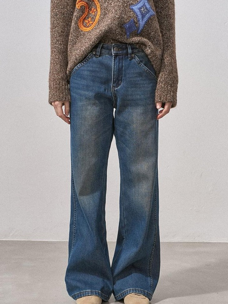 DIDDI MODA Fleece Lined Mid Rise Button Fly Women&