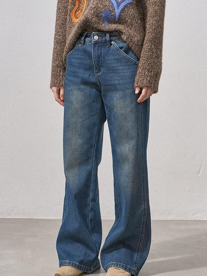 DIDDI MODA Fleece Lined Mid Rise Button Fly Women&