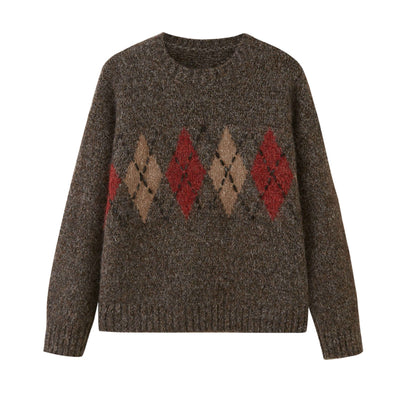 DIDDI_MODA_Floral_Diamond_Crewneck_Slouchy_Women&